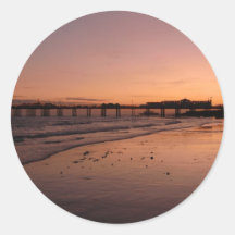 brighton pier in the sunset stickers