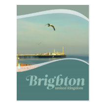 Brighton Pier Seagull Postcard