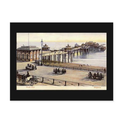 Brighton, West Pier, Old Postcard by gregoryolney2