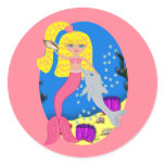 Brigit the Pink Mermaid and Dolphin Sticker