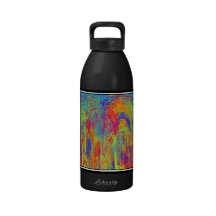 Brilliant arches of abstract art with name drinking bottle