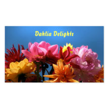 Brilliant Dahlias Business Card Template