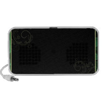 Brilliant greenish swirls speakers