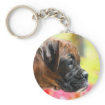 Brindle Boxer puppy keychain