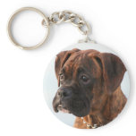 Brindle boxer puppy keychain