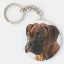 Brindle boxer puppy keychain