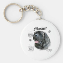 Brindle Mastiff History Keychain