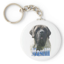 Brindle Mastiff Name Keychain