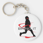 Bring it Red Batter Softball Keychains