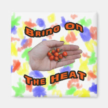 Bring On The Heat Cascabel Hot Peppers Hand Magnets