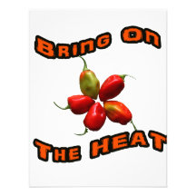 Bring On The Heat Five Hot Habanero Peppers Personalized Invites