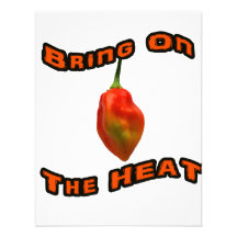 Bring On The Heat Single Hot Habanero Pepper Invitations