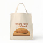 Bringing Home the Bread Grocery Tote bag.