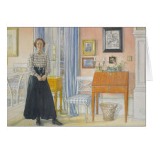 Brita Beside a Writing Desk Greeting Cards