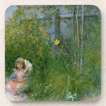 Brita in the Flower Bed c1897 Drink Coaster