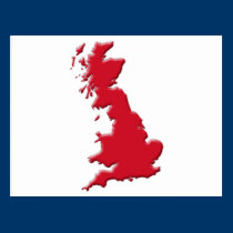 Britain-shape-bevelled postcards