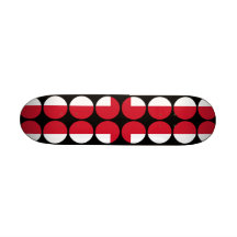 Britain Stylish Girly Chic Polka Dot British Flag Skate Boards