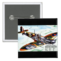 Britain's New Spitfire Pinback Button