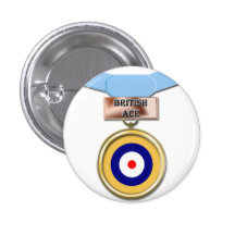 British Ace medal button