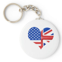 British American Heart Keychain