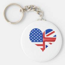 British American Heart Keychain