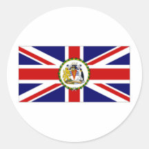 British Antarctic Territory Flag Round Stickers