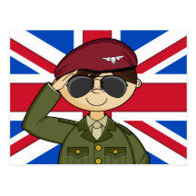British Army Officer Postcard