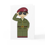 British Army Officer Saluting Card