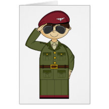 British Army Officer Saluting Card