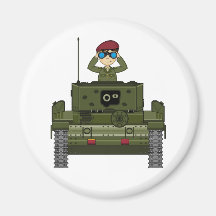 British Army Soldier in Tank Magnet