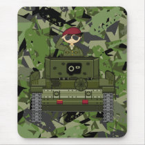 British Army Soldier in Tank Mousepad