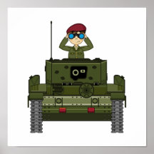 British Army Soldier in Tank Print