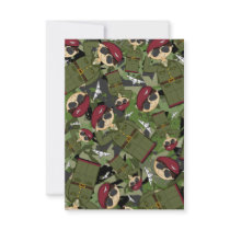 British Army Soldier RSVP Card Custom Invitations