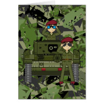 British Army Soldiers and Tank Card