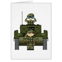 British Army Soldiers and Tank Card