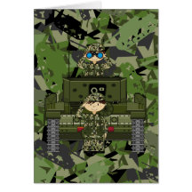 British Army Soldiers and Tank Card