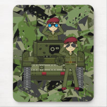British Army Soldiers and Tank Mousepad