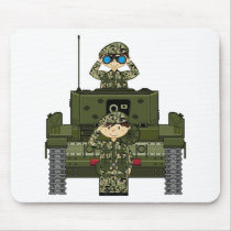 British Army Soldiers and Tank Mousepad