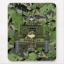 British Army Soldiers and Tank Mousepad
