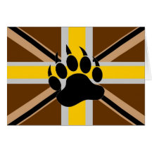 British Bear Pride Flag Greeting Card