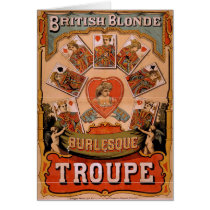 British Blonde Burlesque, 'Troupe' Retro Theatre Greeting Cards