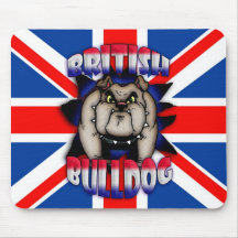 British Bulldog Mousemat Mousepad, Union Jack
