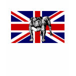 British Bulldog Union Jack UK flag bull dog t-shirts