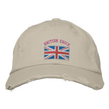 British Chick embroidered hat