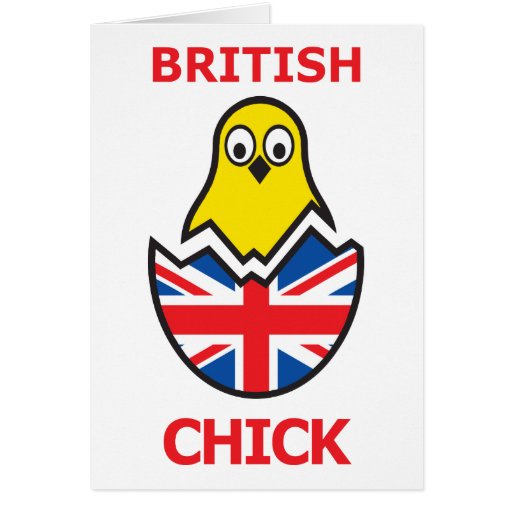 British Chick Greeting Card Zazzle