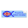 British Christian Fish Symbol Flag Bumper Stickers