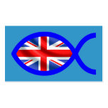 British Christian Fish Symbol Flag business cards