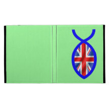British Christian Fish Symbol Flag iPad Folio Cases