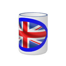British Christian Fish Symbol Flag Mugs