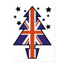 British Christmas Tree Post Cards